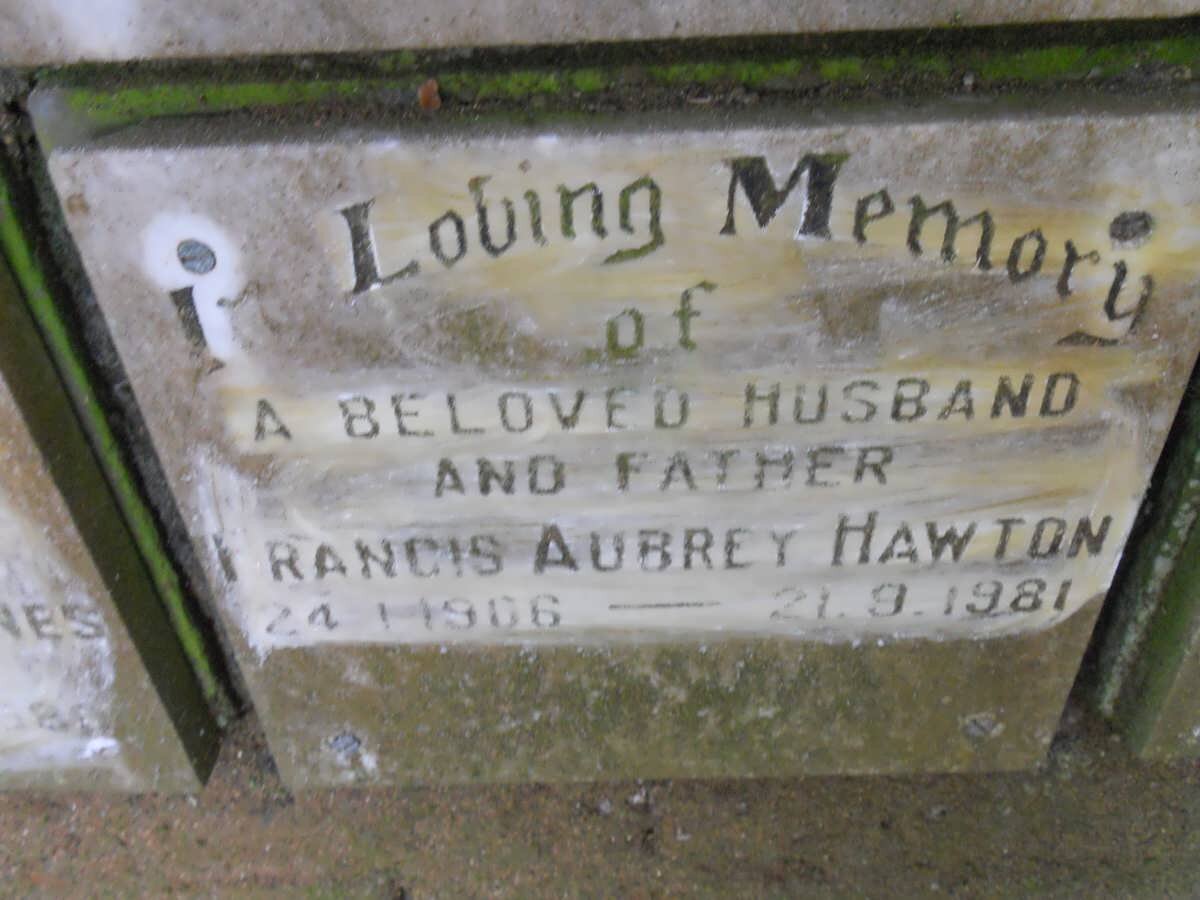 HAWTON Francis Aubrey 1906-1981