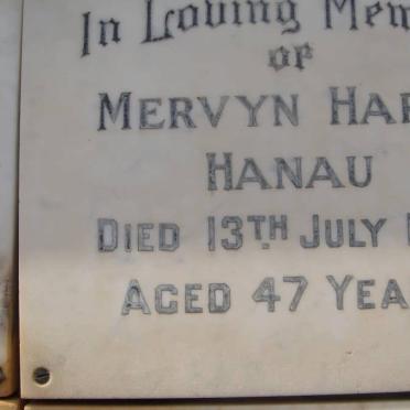 HANAU Mervyn Harry -1970