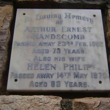 HANDSCOMB Arthur Ernest -1962 &amp; Helen Philip -1970