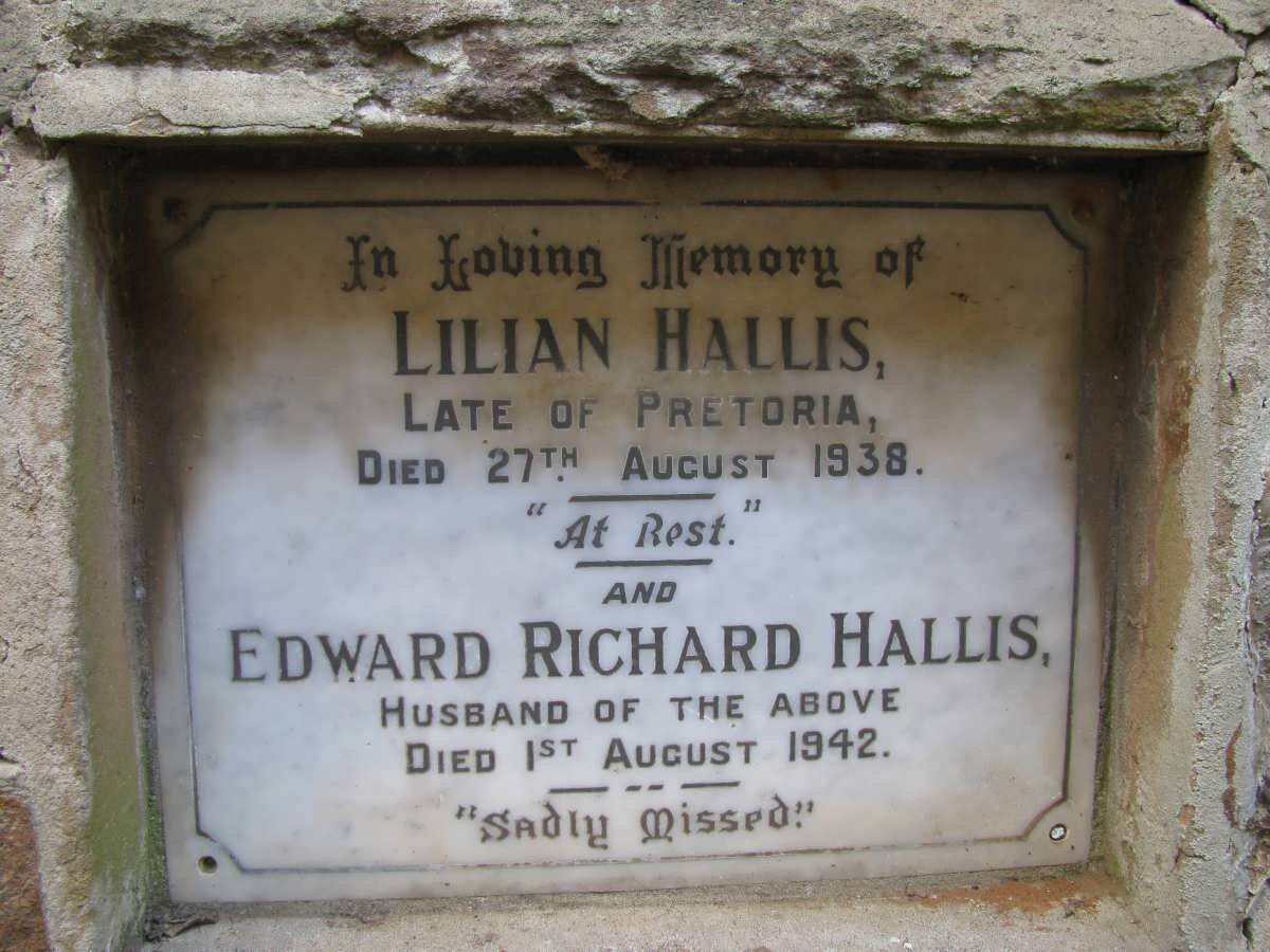 HALLIS Edward Richard -1942 &amp; Lilian -1939