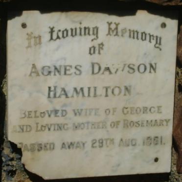 HAMILTON Agnes Dawson -1961