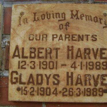 HARVEY Albert 1901-1989 &amp; Gladys 1904-1989