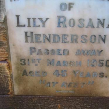 HENDERSON Lily Rosana -1950
