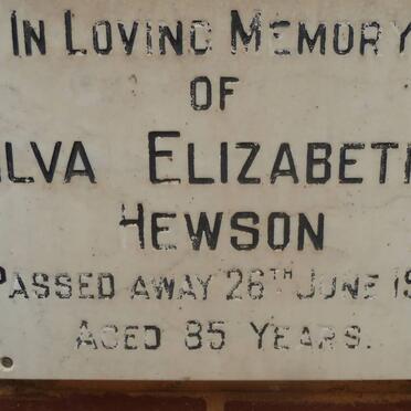 HEWSON Ilva Elizabeth -1971