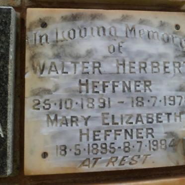 HEFFNER Walter Herbert 1891-1978 &amp; Mary Elizabeth 1895-1984