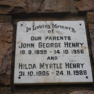 HENRY John George 1899-1956 &amp; Hilda Myrtle 1905-1988