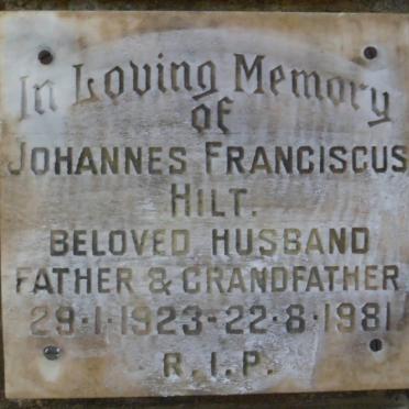 HILT Johannes Franciscus 1923-1981