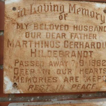 HILDERBRANDT Marthinus Gerhardus -1982