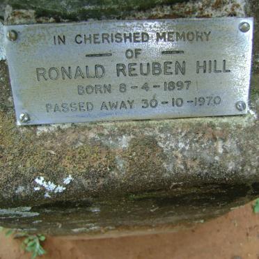 HILL Ronald Reuben 1897-1970 &amp; Elsie Cornelia 1894-1979