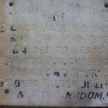 HICKMAN Bianca Jade 1977-1979