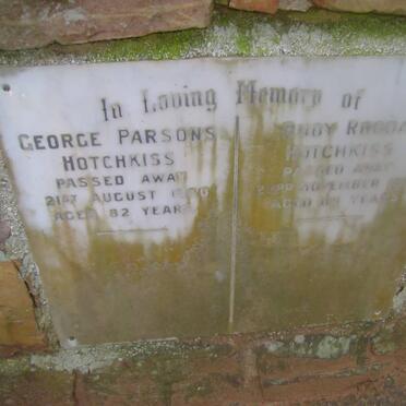 HOTCHKISS George Parsons -1960 &amp; Ruby Rhoda -1972