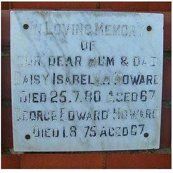 HOWARD George Edward 1908-1975 &amp; Daisy Isabella 1913-1980