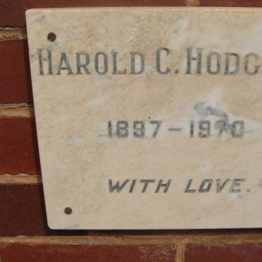 HODGSON Harold C. 1897-1970