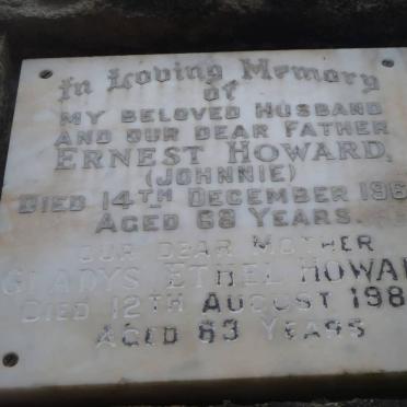 HOWARD Ernest -1965 &amp; Gladys Ethel -1983