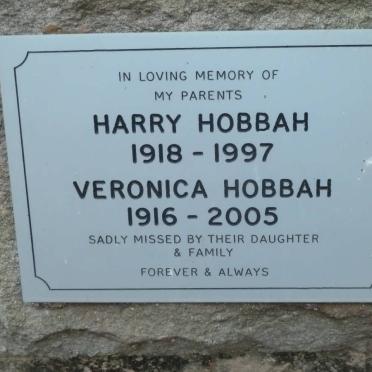 HOBBAH Harry 1918-1997 &amp; Veronica 1916-2005