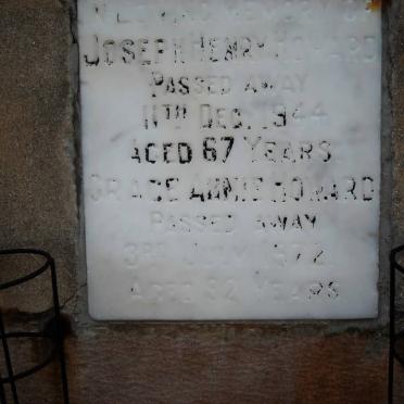 HOWARD Joseph Henry -1944 &amp; Grace Anne -1972