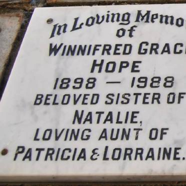 HOPE Winnifred Grace 1898-1988