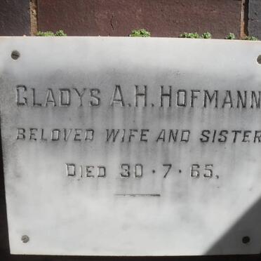 HOFMANN Gladys A.H. -1965