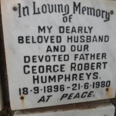 HUMPHREYS George Robert 1896-1980
