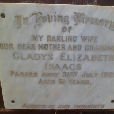 ISAACS Gladys Elizabeth -1969