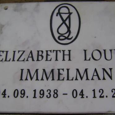 IMMELMAN Elizabeth Louisa 1938-2011