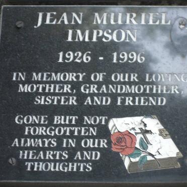 IMPSON Jean Muriel 1926-1996