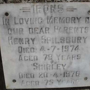 IRONS Henry Spilsbury -1974 &amp; Shirley -1976