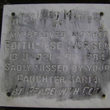 IVERSEN Edith Ilse 1921-1984