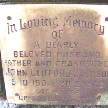 JACKSON John Clifford 1901-1983