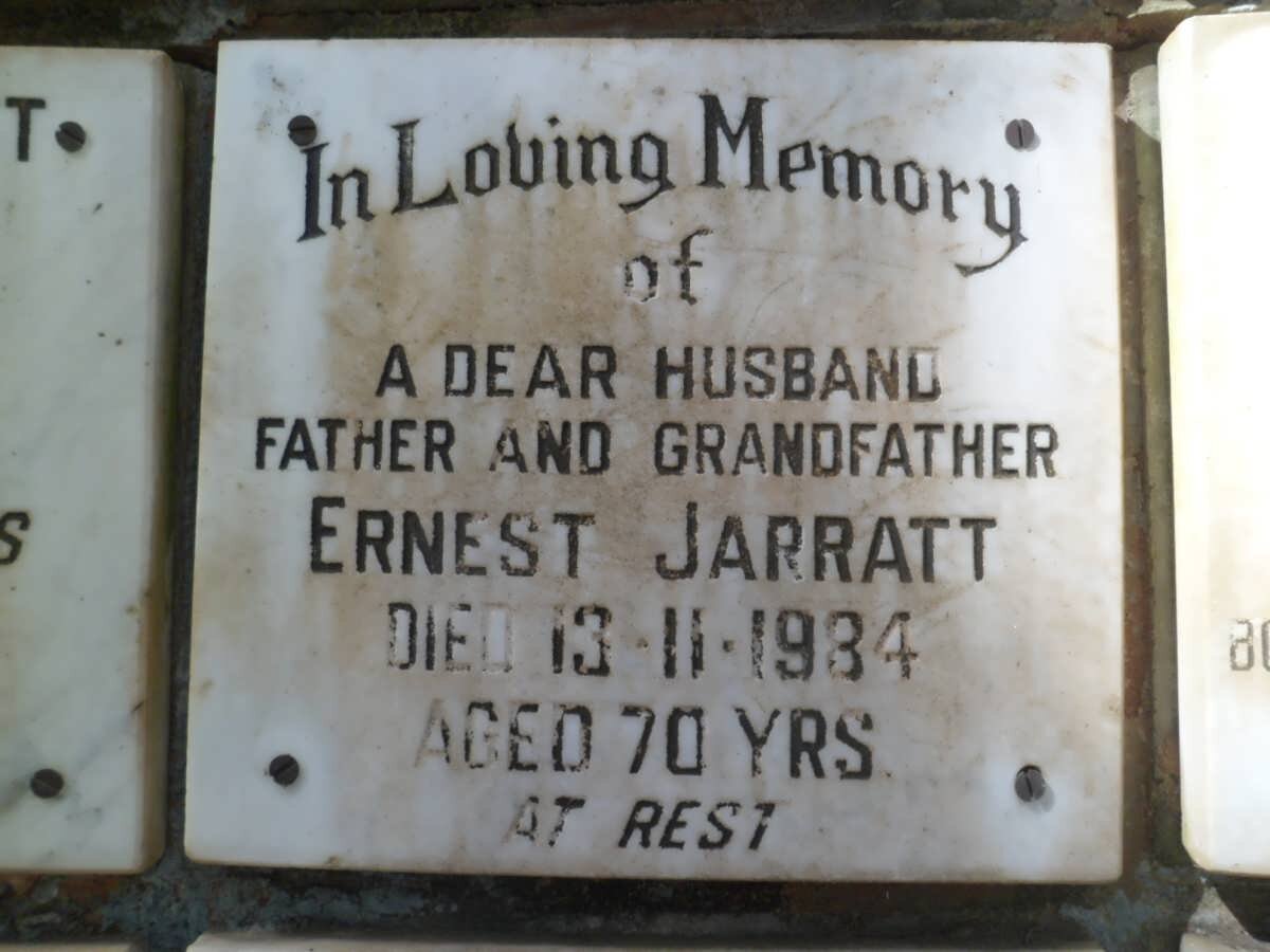 JARRATT Ernest -1984