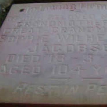 JACOBSEN Sophie Wilhelmine -1978