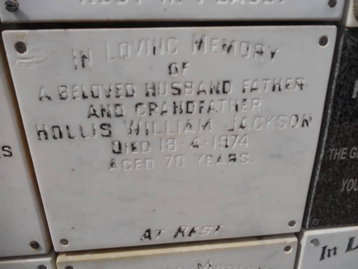 JACKSON Hollis William -1974