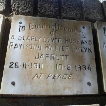 JARRETT Raymond Walter Emlyn 1911-1984