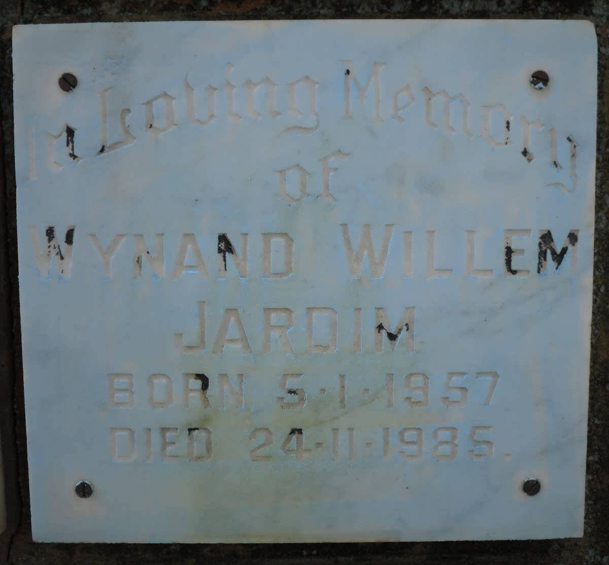 JARDIM Wynand Willem 1957-1985