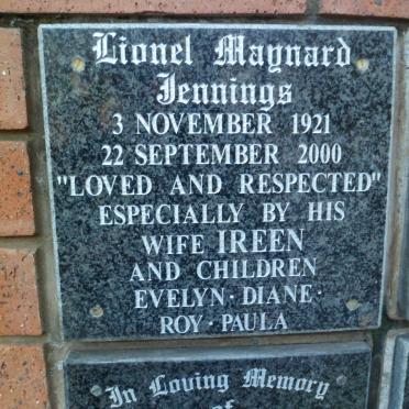 JENNINGS Lionel Maynard 1921-2000