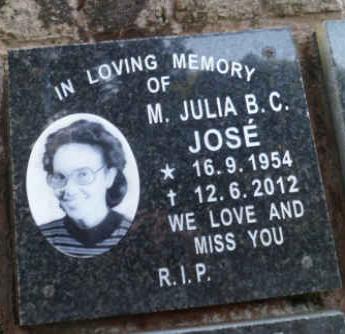 JOSÉ M. Julia B.C. 1954-2012