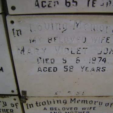JONES Mary Violet -1974
