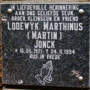 JONCK Lodewyk Marthinus 1971-1994