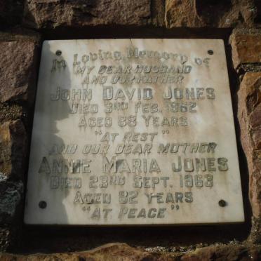 JONES John David -1962 &amp; Annie Maria -1963