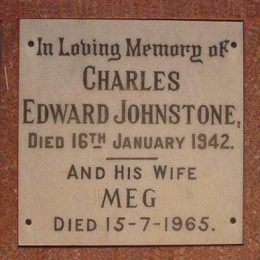 JOHNSTONE Charles Edward - 1942 &amp; Meg - 1965