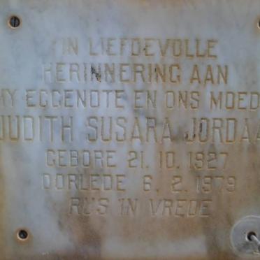 JORDAAN Judith Susara 1927-1979