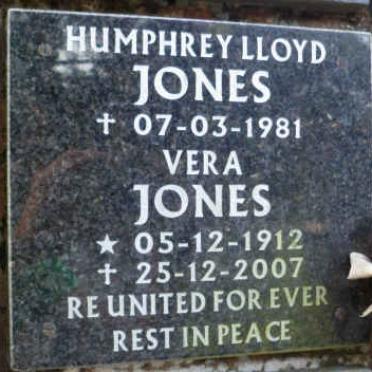 JONES Humphrey Lloyd -1981 &amp; Vera 1912-2007