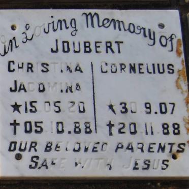 JOUBERT Cornelius 1907-1988 &amp; Christina Jacomina 1920-1988