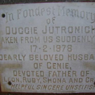 JUTRONICH Duggie -1978