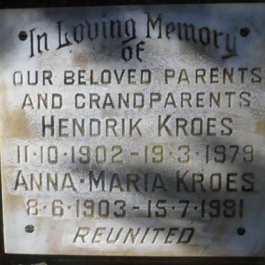 KROES Hendrik 1902-1979 &amp; Anna-Maria 1903-1981