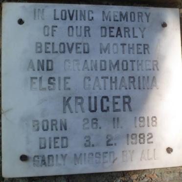 KRUGER Elsie Catharina 1918-1982