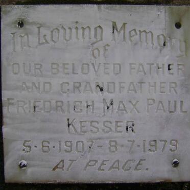 KESSER Friedrich Max Paul 1907-1979