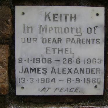 KEITH James Alexander 1904-1980 &amp; Ethel 1906-1963