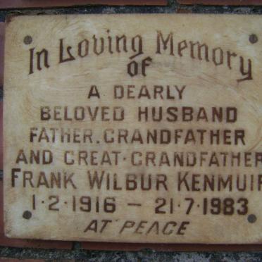 KENMUIR Frank Wilbur 1916-1983