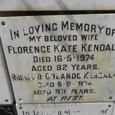 KENDALL Richard Orlando -1974 &amp; Florence Kate -1974